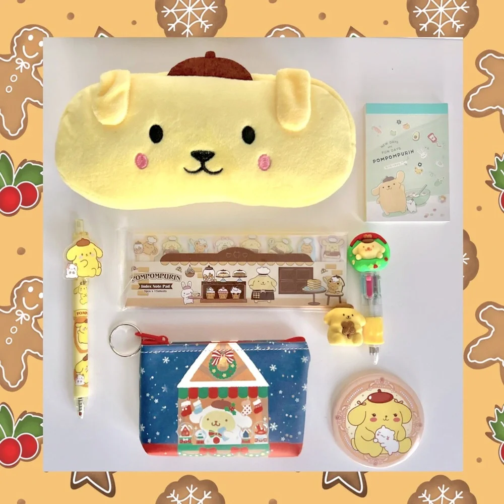 💛Pompompurin Adorable Christmas Stocking Stuffer 8-Piece Mini Bundle - Picture 1 of 10